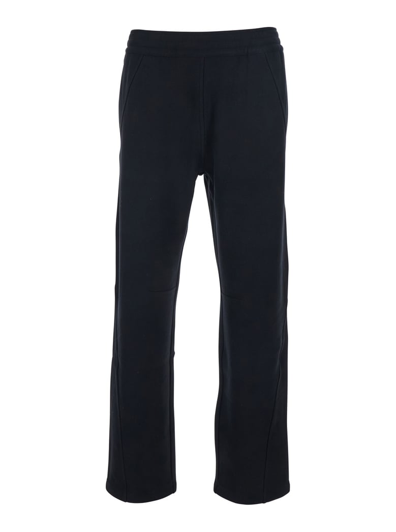 trousers cotton black elastic waist by Selfnex
