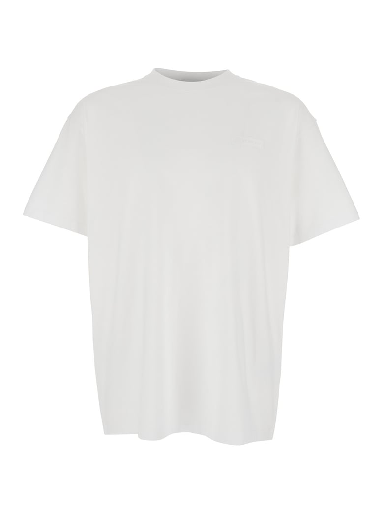 t-shirt crew neck white cotton by Selfnex