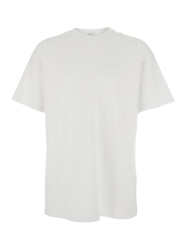 crew neck t-shirt white cotton by Selfnex