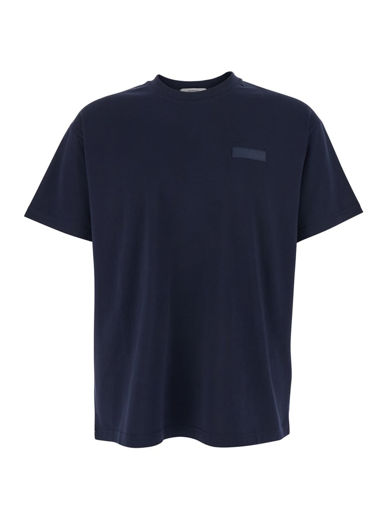 t-shirt crew neck blue cotton by Selfnex