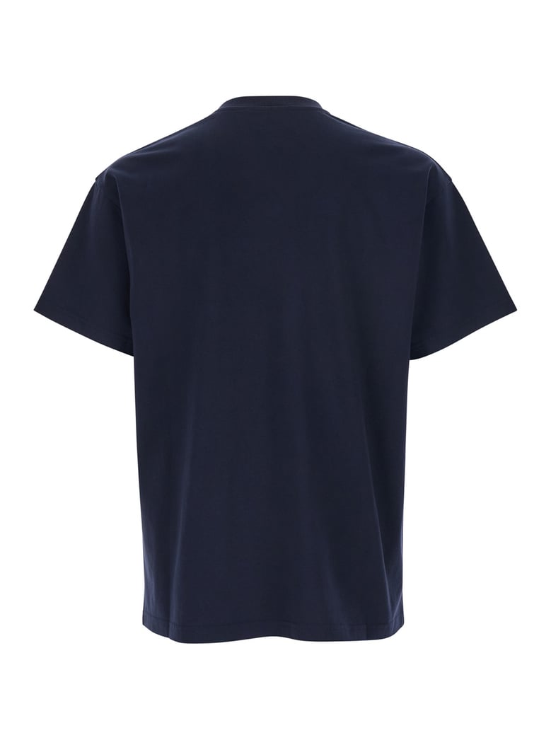 t-shirt crew neck blue cotton by Selfnex