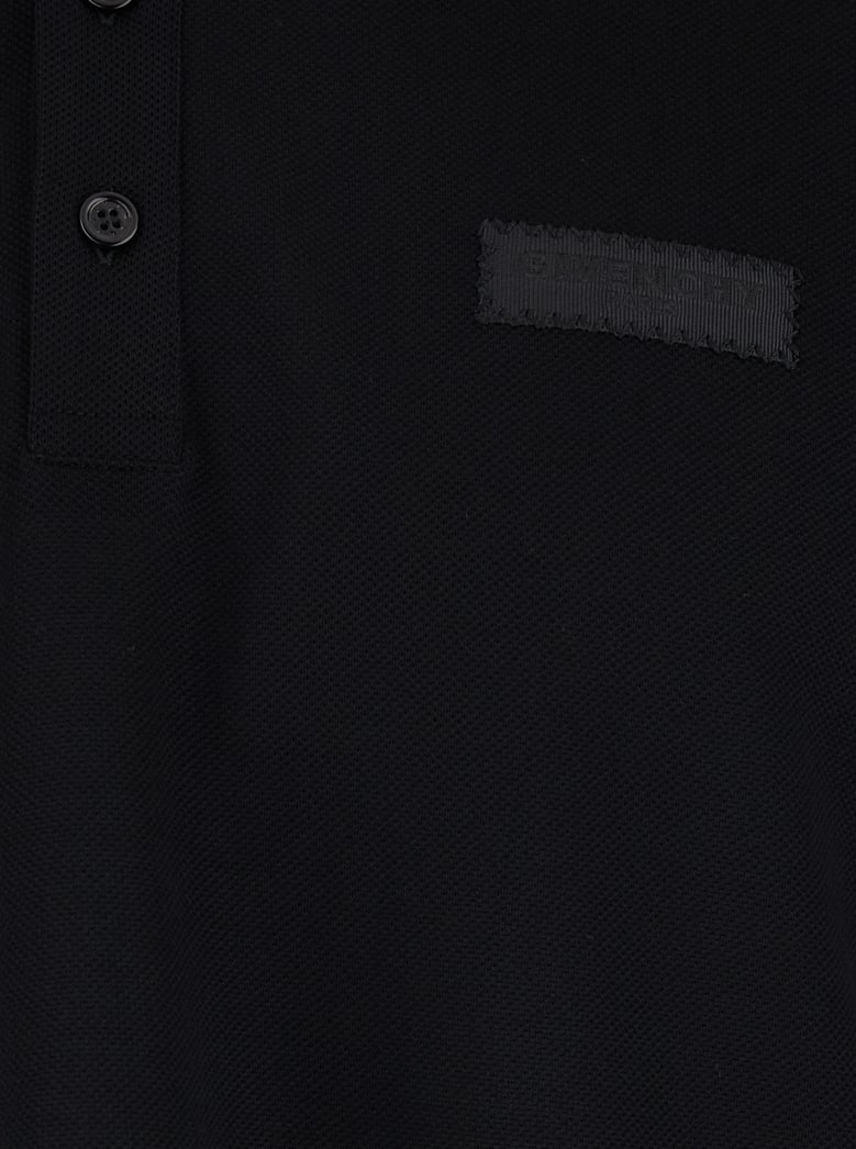 polo shirt black cotton by Selfnex