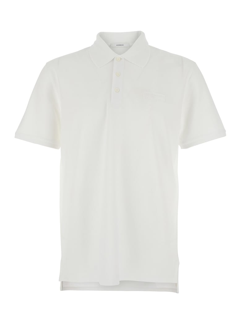 polo shirt white cotton by Selfnex