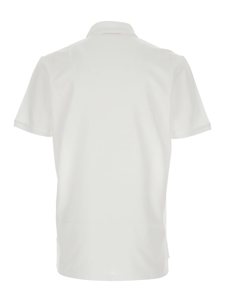 polo shirt white cotton by Selfnex