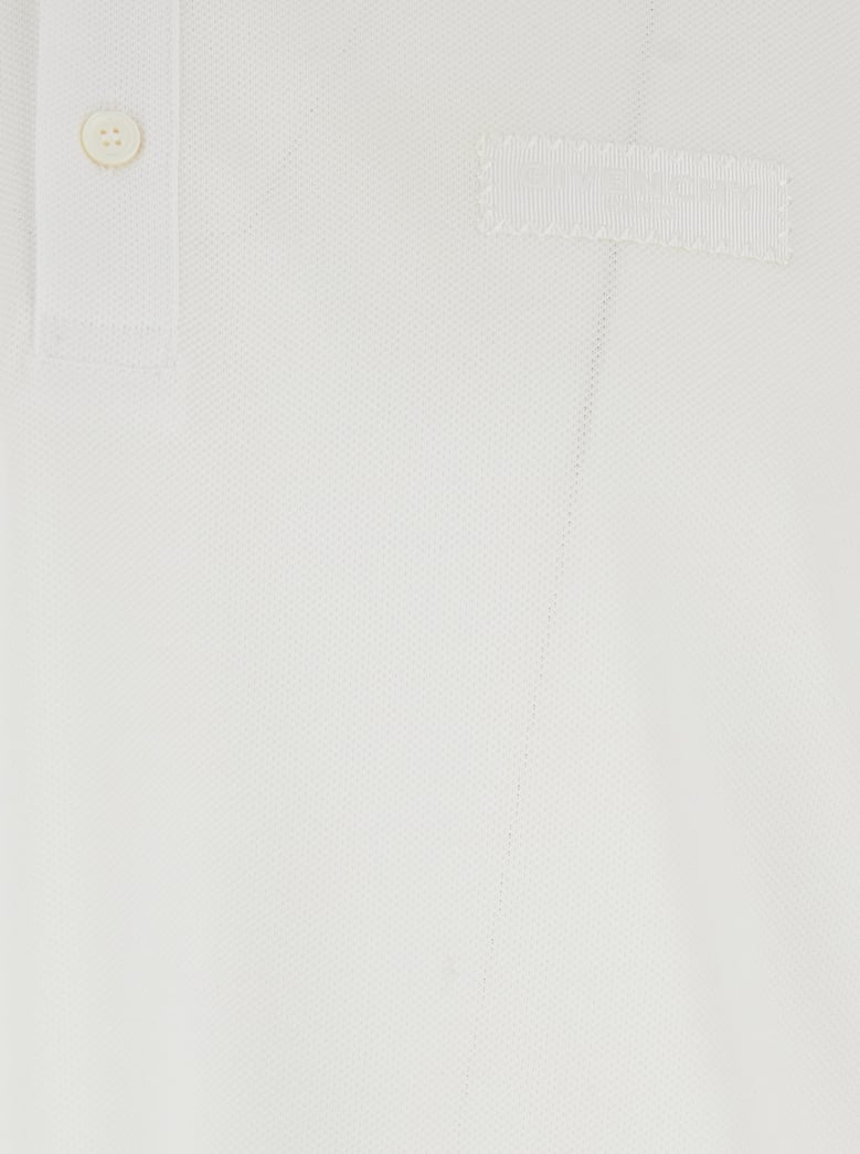 polo shirt white cotton by Selfnex