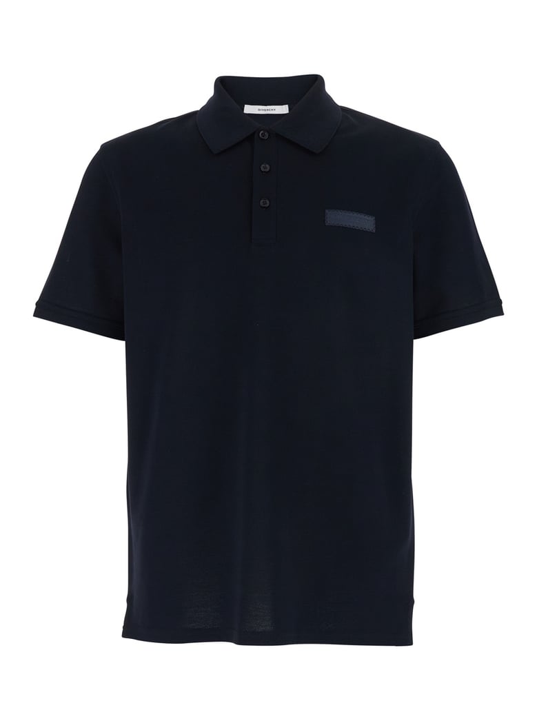 polo shirt blue cotton by Selfnex
