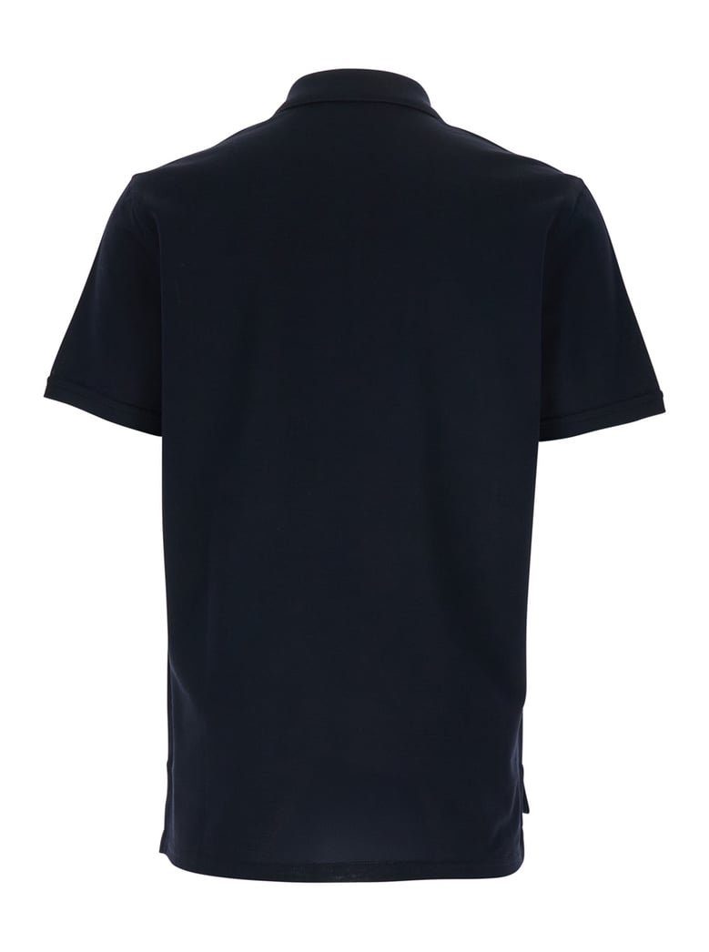 polo shirt blue cotton by Selfnex