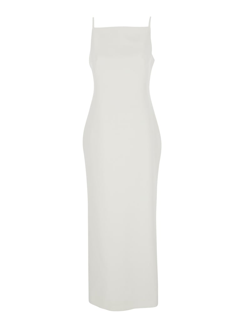 long dress white viscose blend by Selfnex