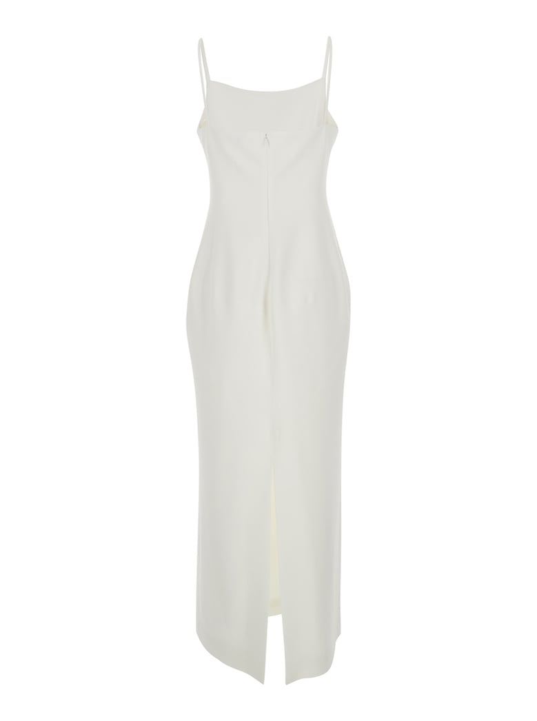 long dress white viscose blend by Selfnex