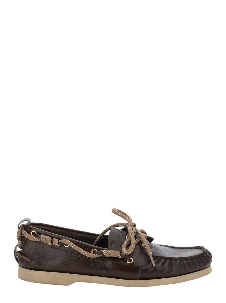 loafers boat moccasin brown leather by Selfnex