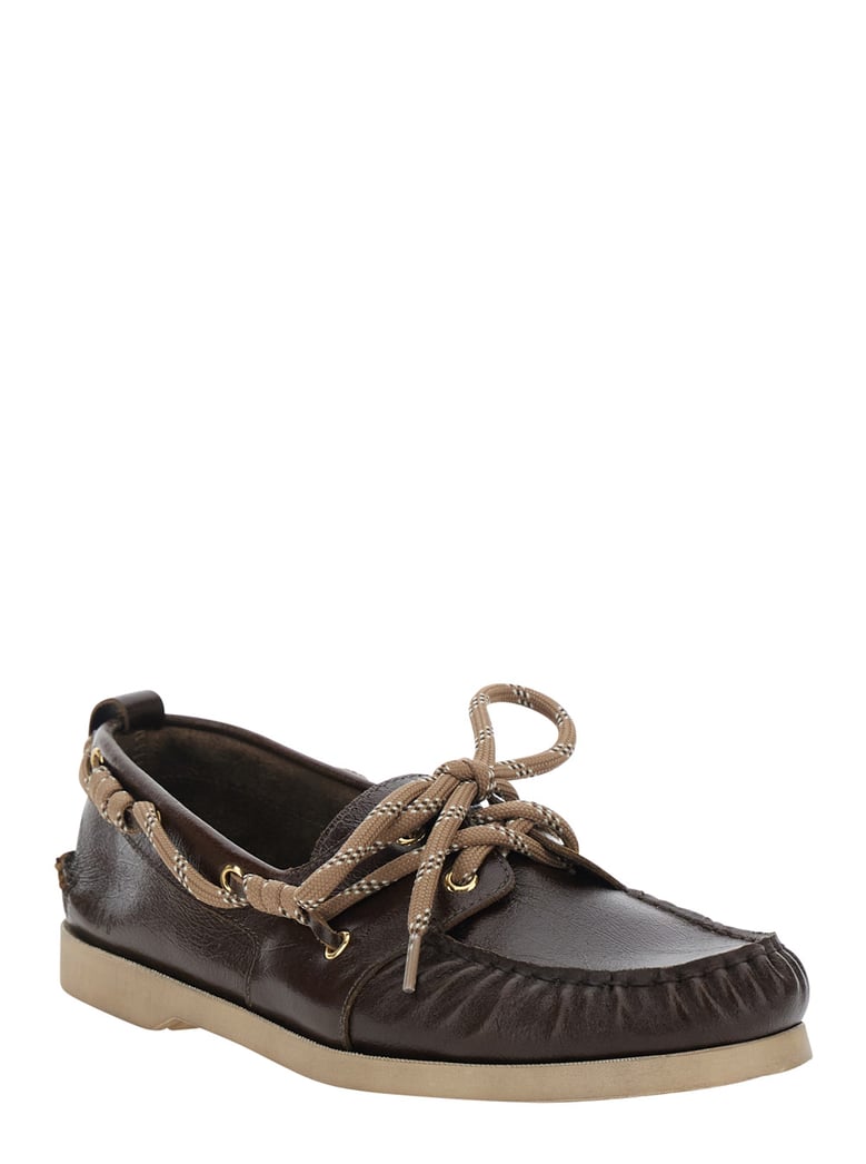 loafers boat moccasin brown leather by Selfnex