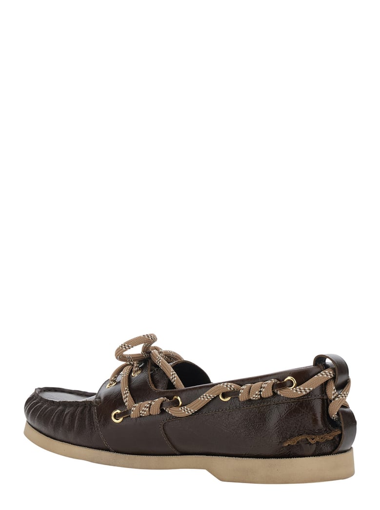 loafers boat moccasin brown leather by Selfnex