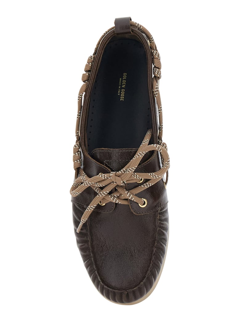 loafers boat moccasin brown leather by Selfnex