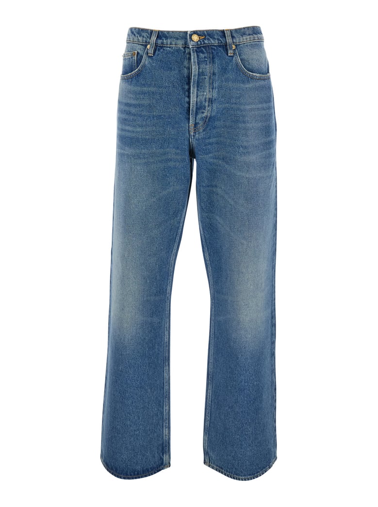 jeans wide leg blue denim by Selfnex