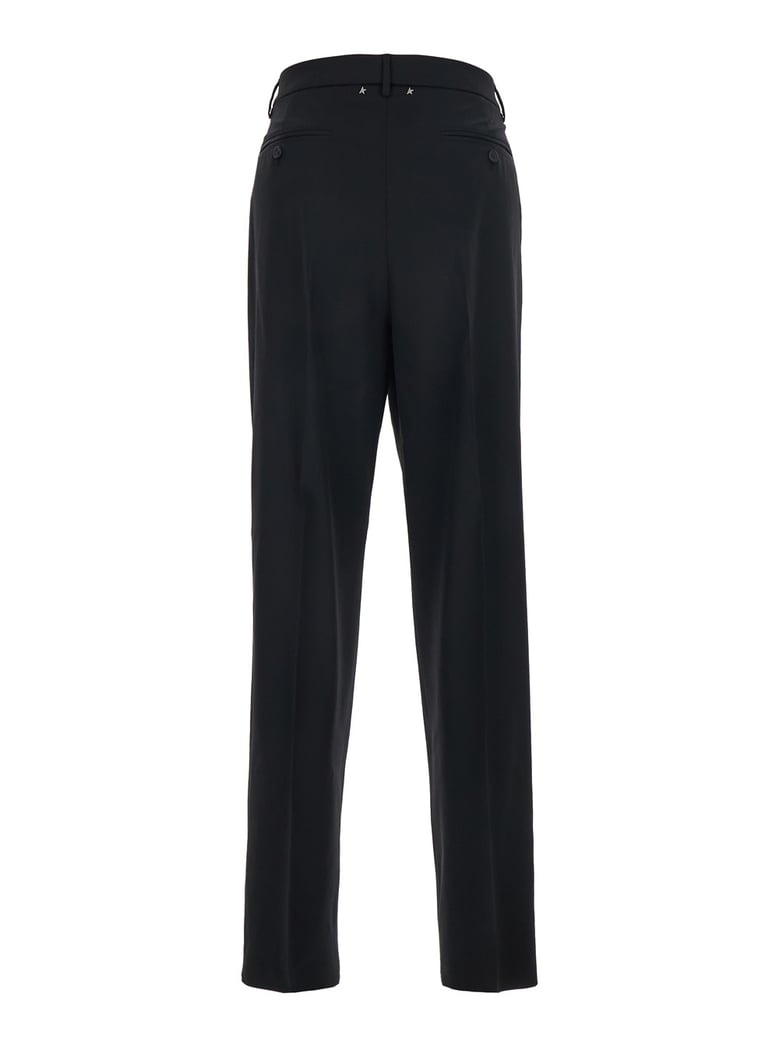 trousers black wool and satin by Selfnex