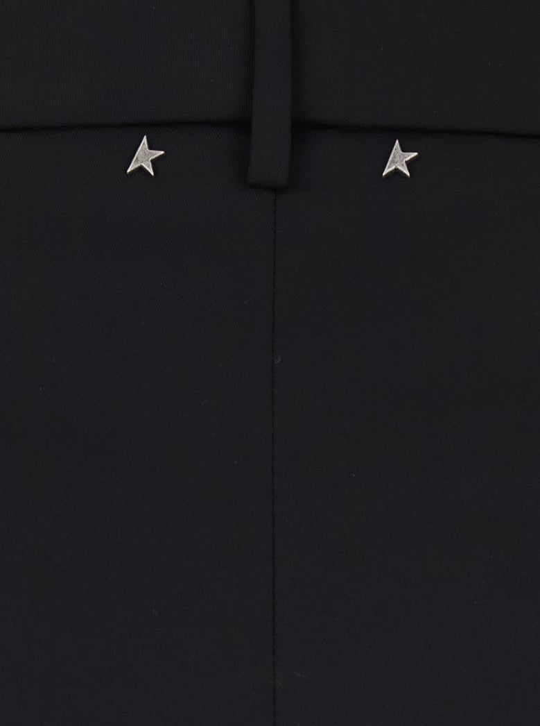 trousers black wool and satin by Selfnex
