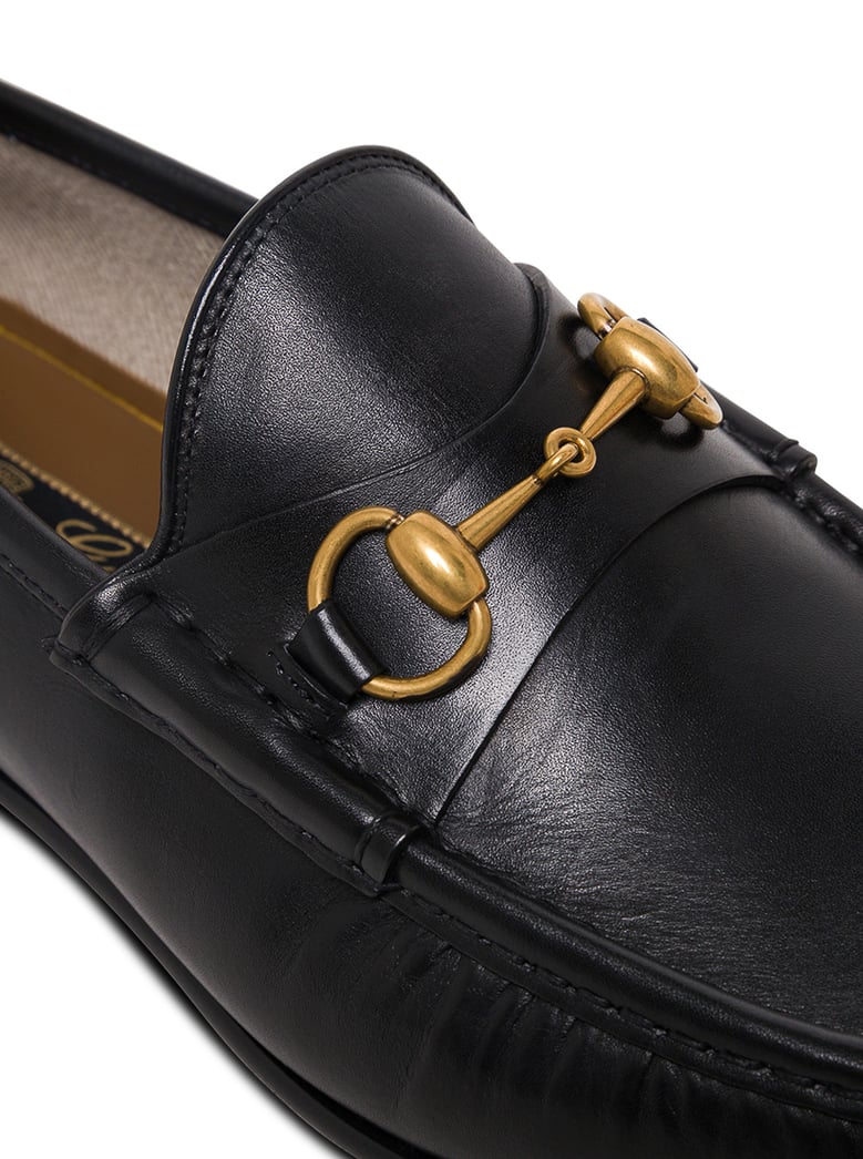 loafers with horsebit, black leather by Selfnex