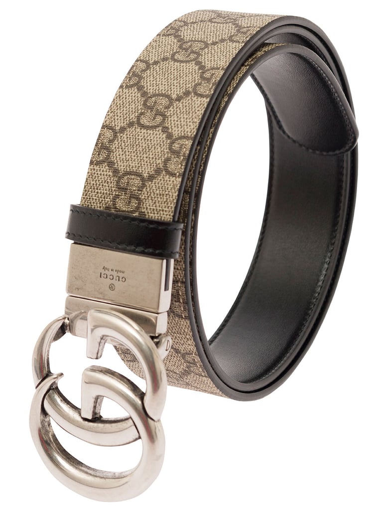 reversible belt double g beige by Selfnex