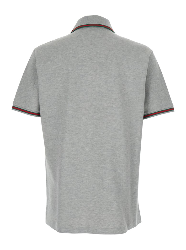 polo shirt grey wool blend by Selfnex
