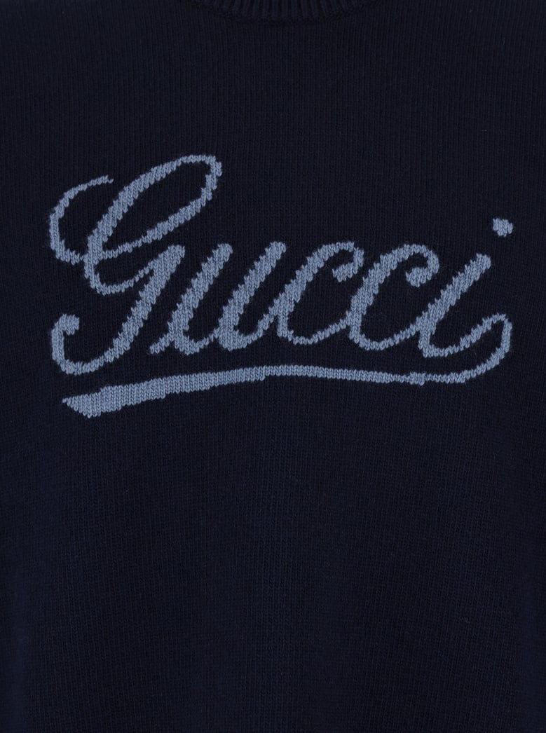 crew neck sweater blue wool by Selfnex