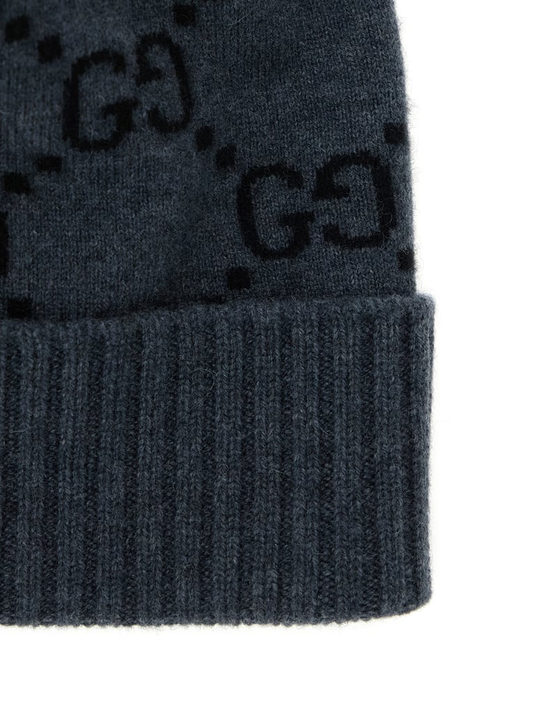 beanie gg jacquard grey cashmere by Selfnex