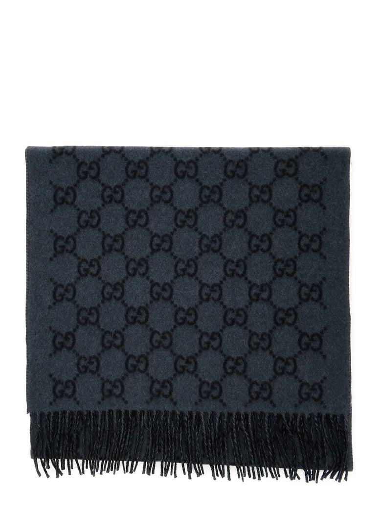 scarf gg jacquard grey cashmere by Selfnex