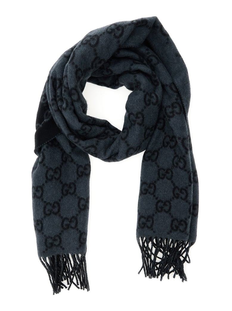 scarf gg jacquard grey cashmere by Selfnex