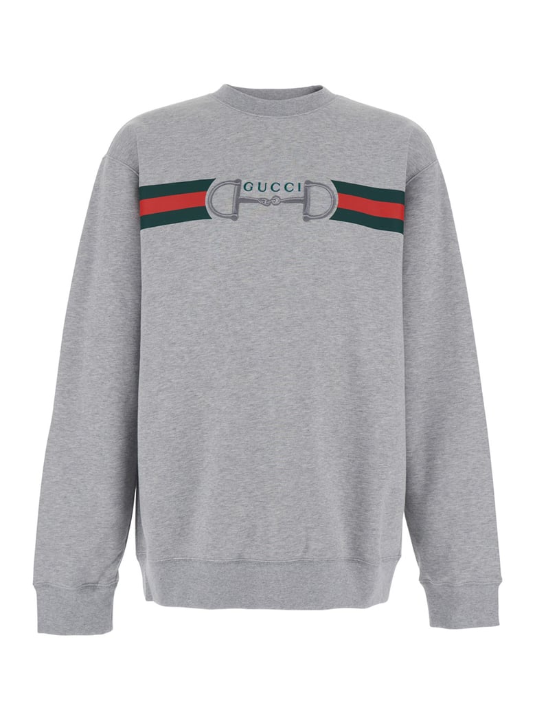 crewneck sweatshirt grey cotton by Selfnex