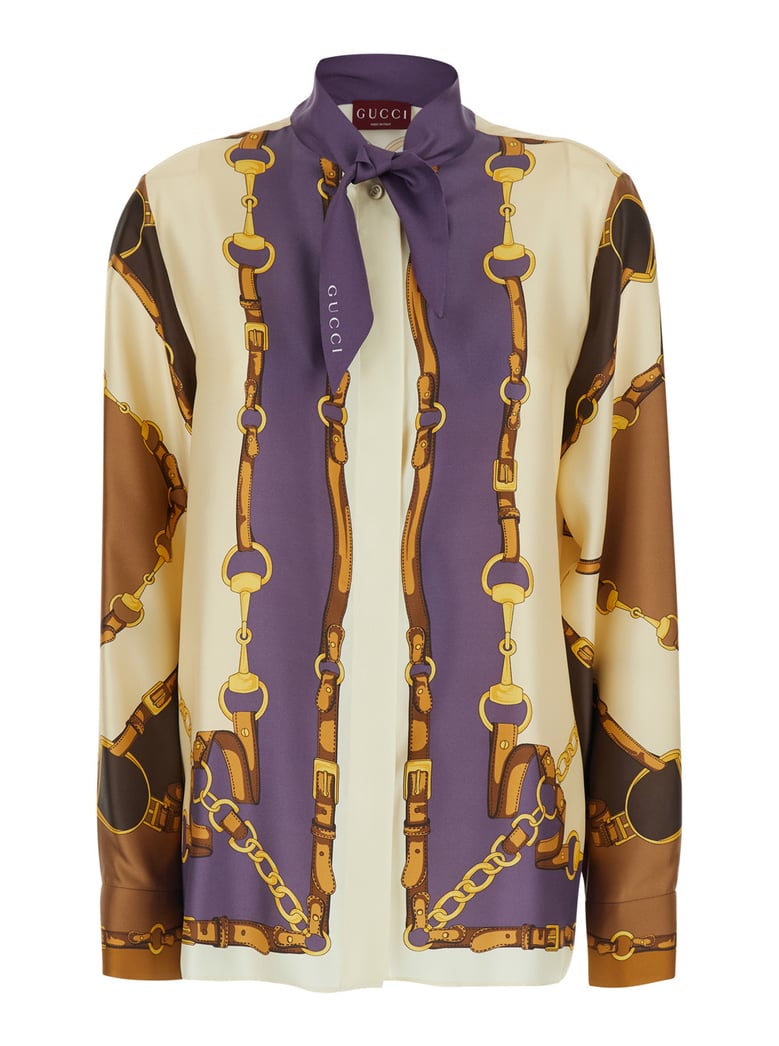 silk shirt multicolour print by Selfnex