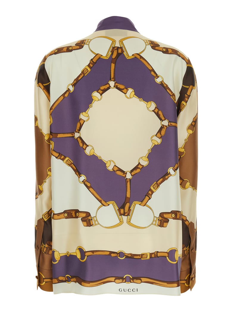 silk shirt multicolour print by Selfnex