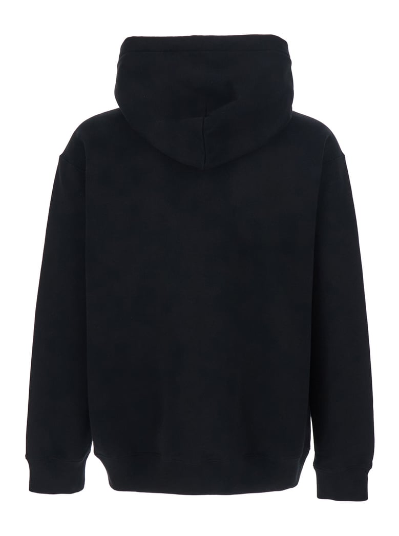 hooded sweatshirt black cotton by Selfnex