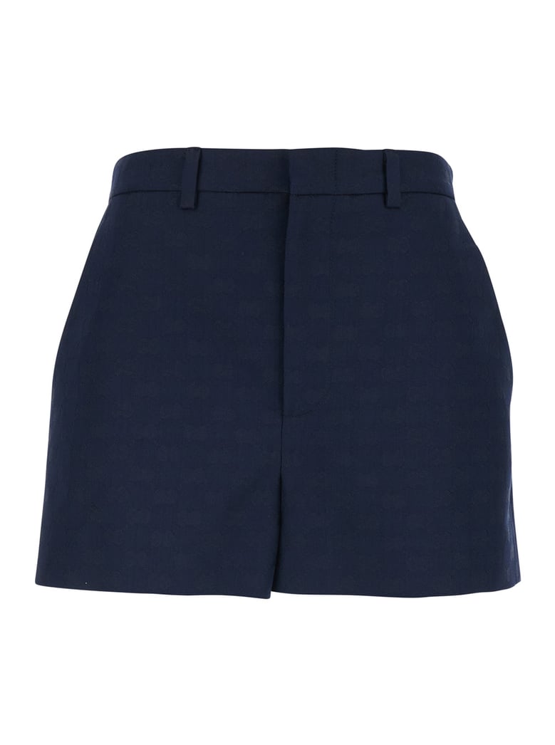shorts blue cotton-blend by Selfnex