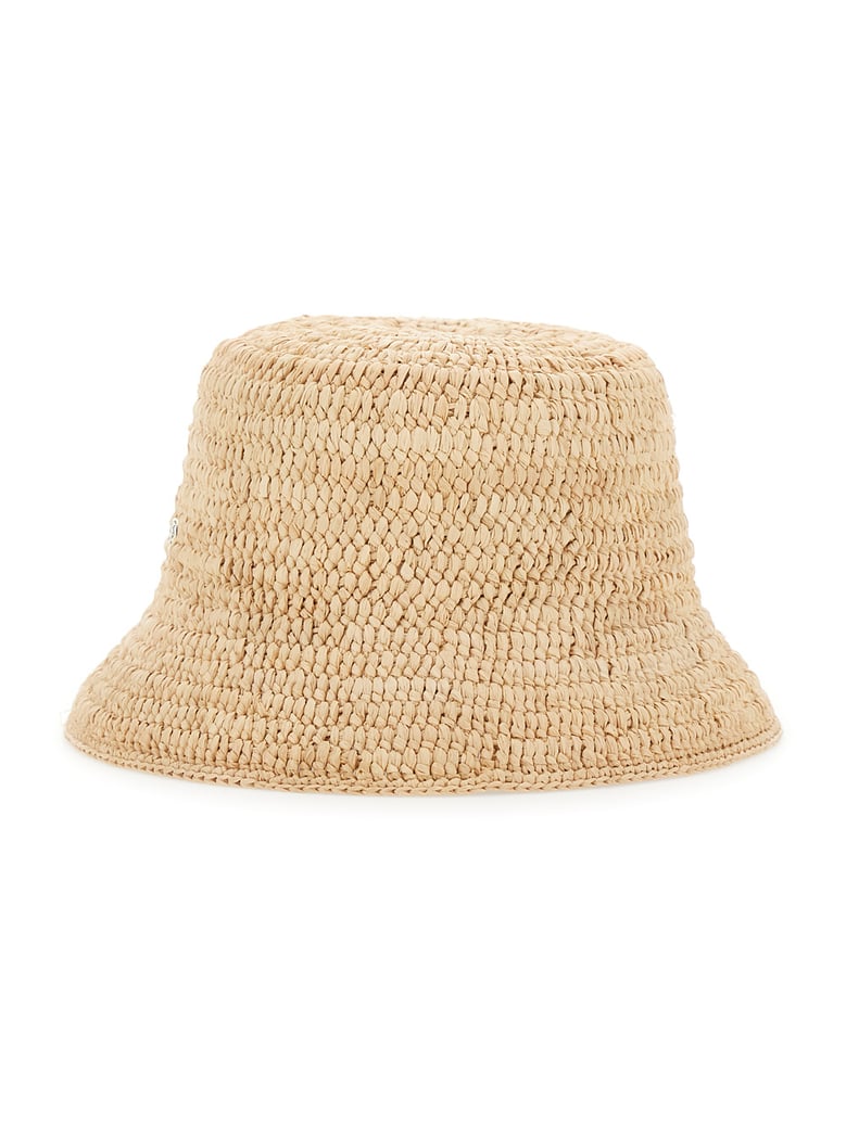bucket hat chaturi beige raffia by Selfnex