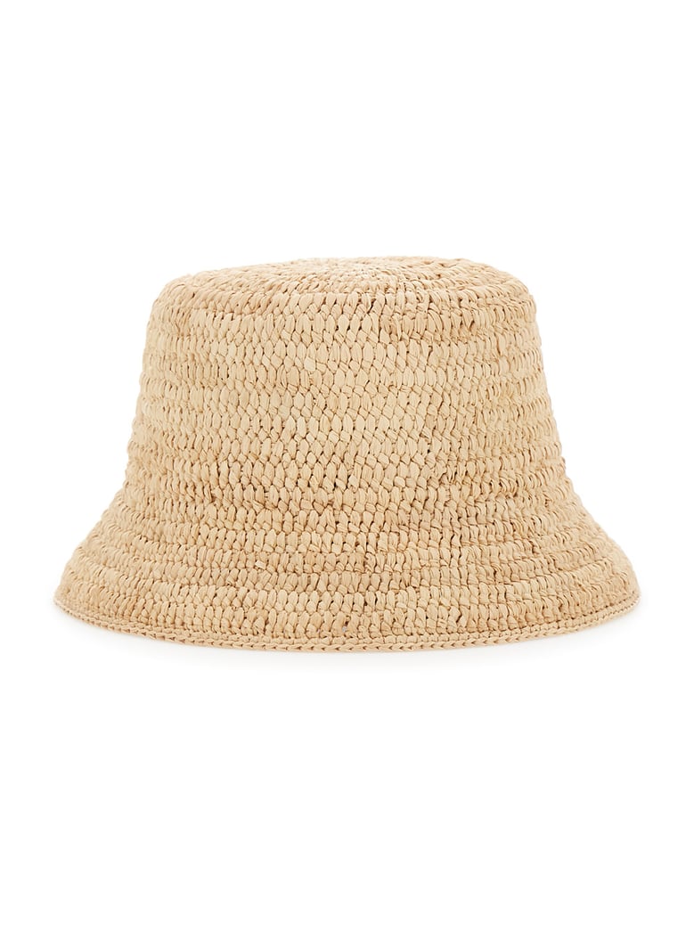 bucket hat chaturi beige raffia by Selfnex
