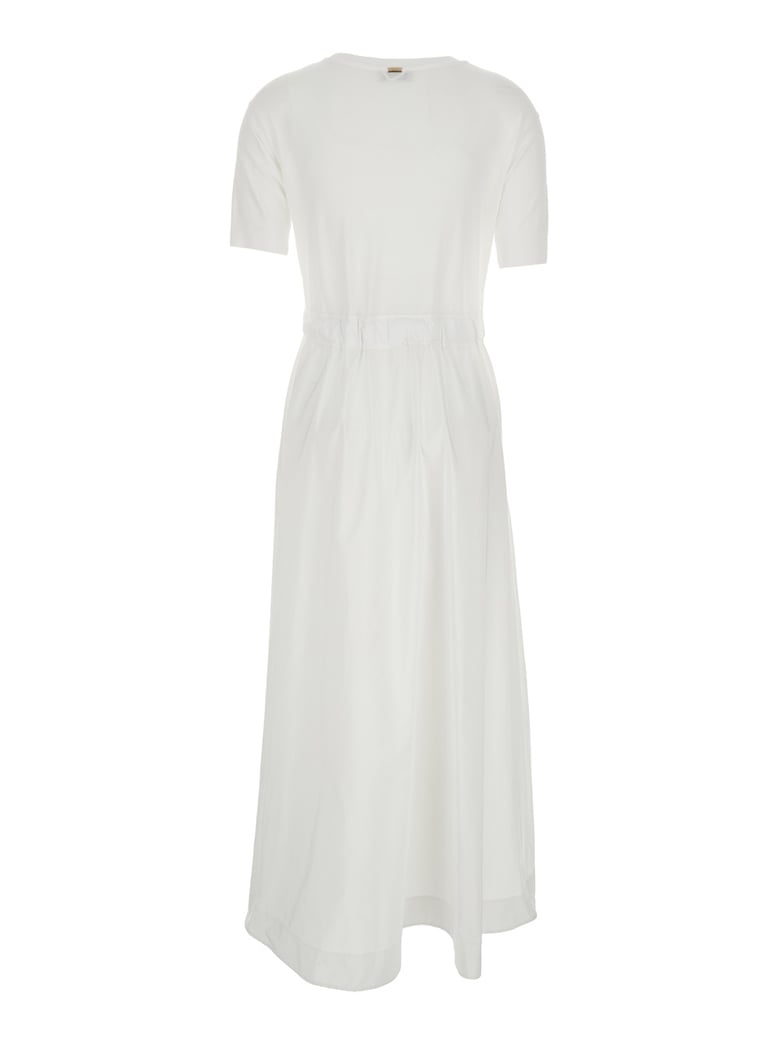 long dress white tech fabric by Selfnex