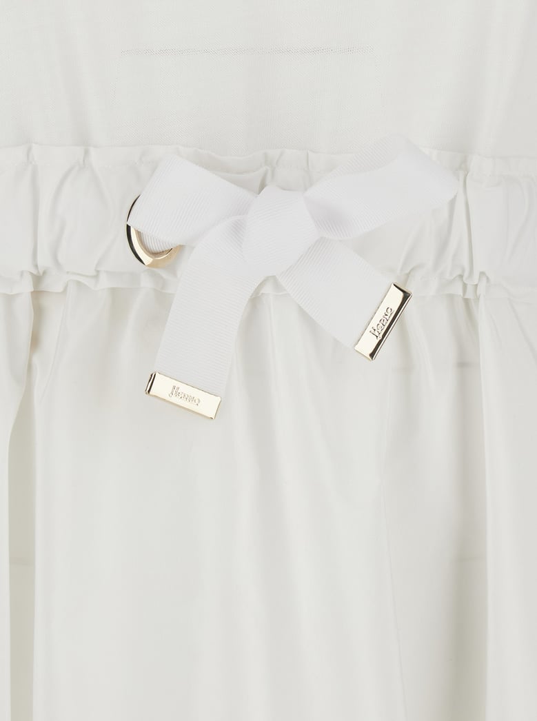 long dress white tech fabric by Selfnex