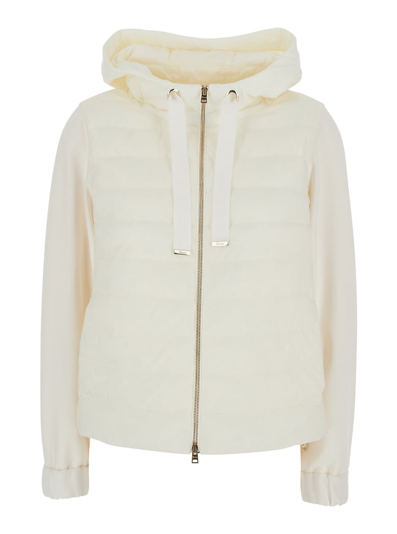 puffer jacket hooded white by Selfnex