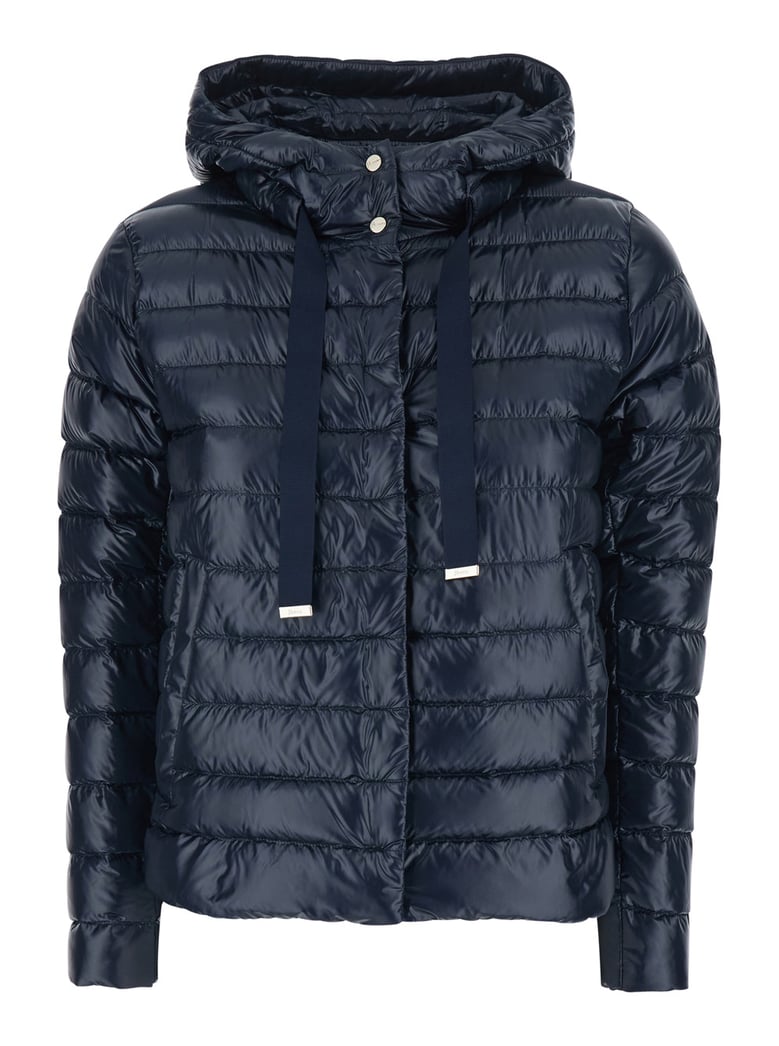 hooded puffer jacket blue by Selfnex