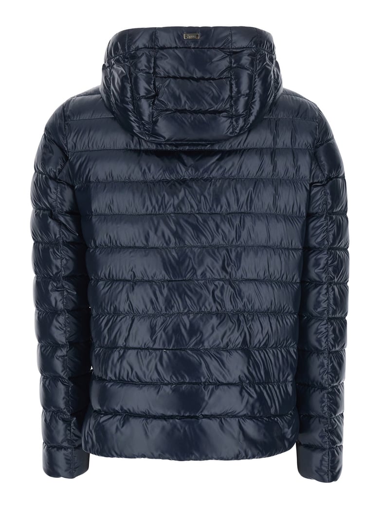 hooded puffer jacket blue by Selfnex