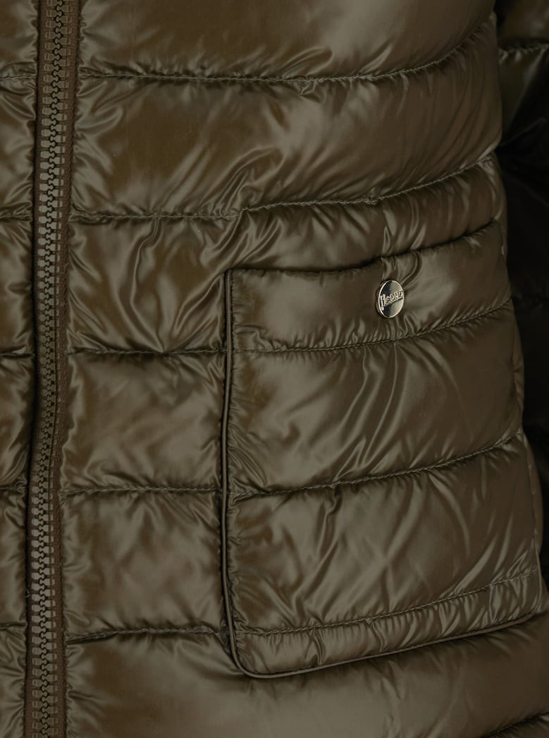 puffer jacket quilted green by Selfnex