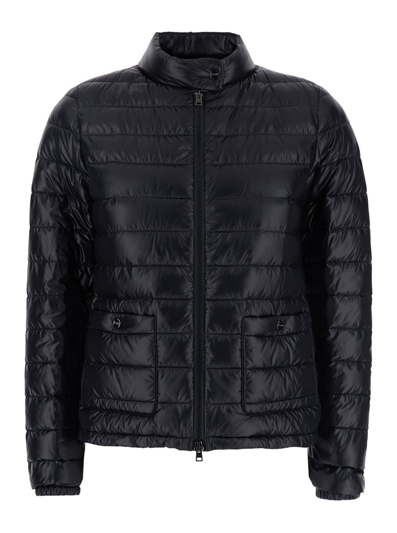 quilted puffer jacket black tech fabric by Selfnex