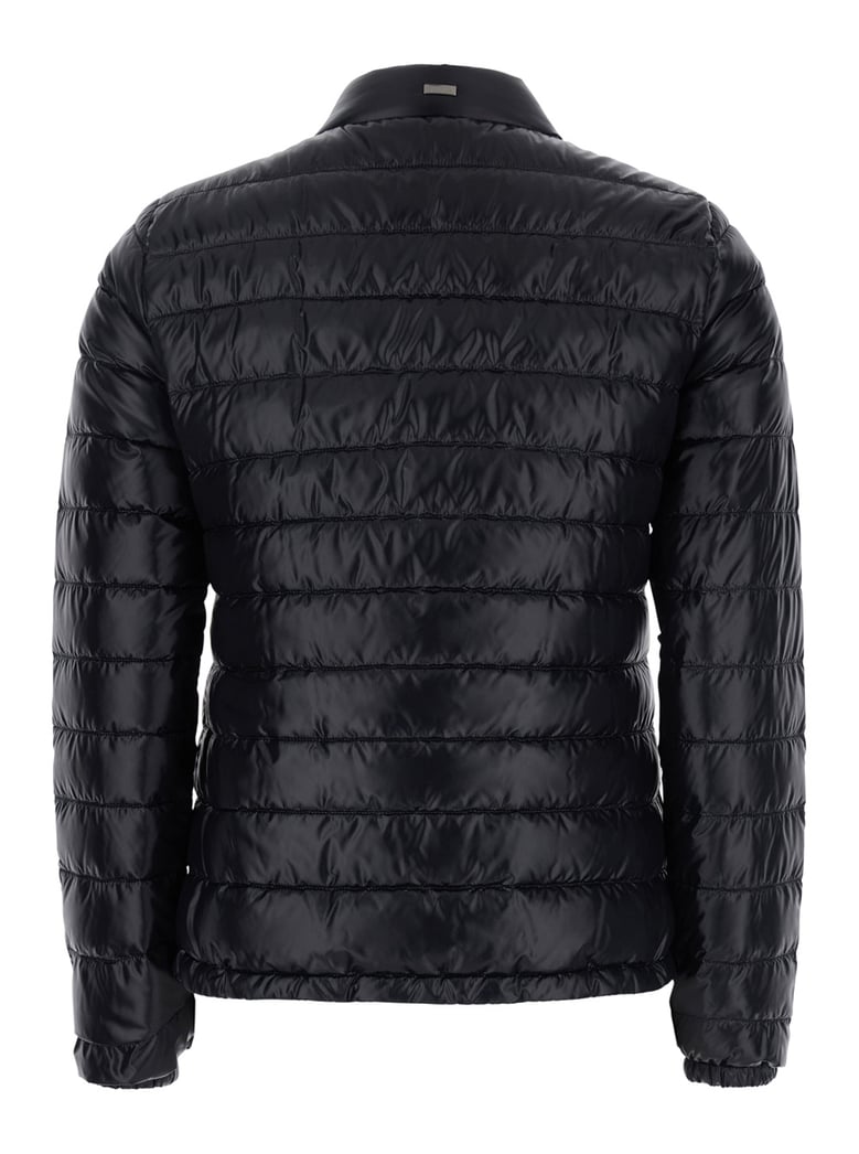 quilted puffer jacket black tech fabric by Selfnex