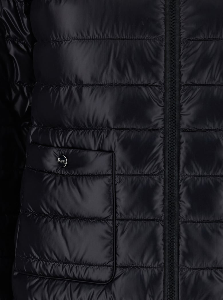 quilted puffer jacket black tech fabric by Selfnex