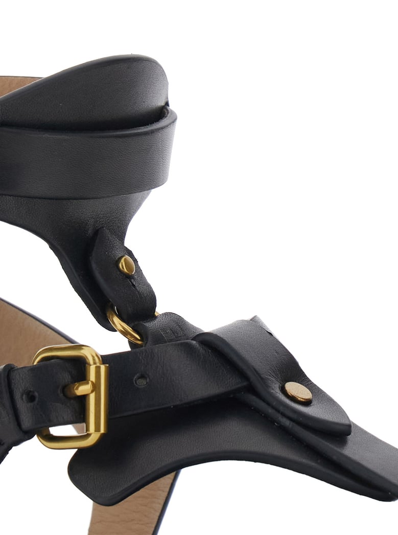 sandals eveena black leather by Selfnex