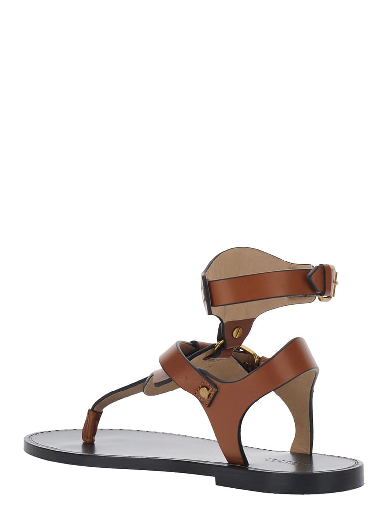 sandals eveena brown leather by Selfnex