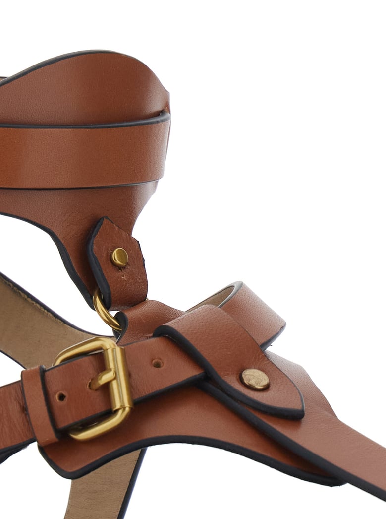 sandals eveena brown leather by Selfnex