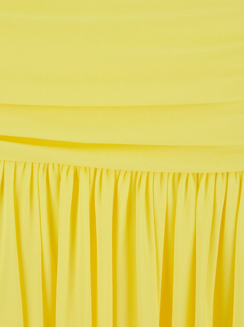 dress, straight neckline, yellow by Selfnex