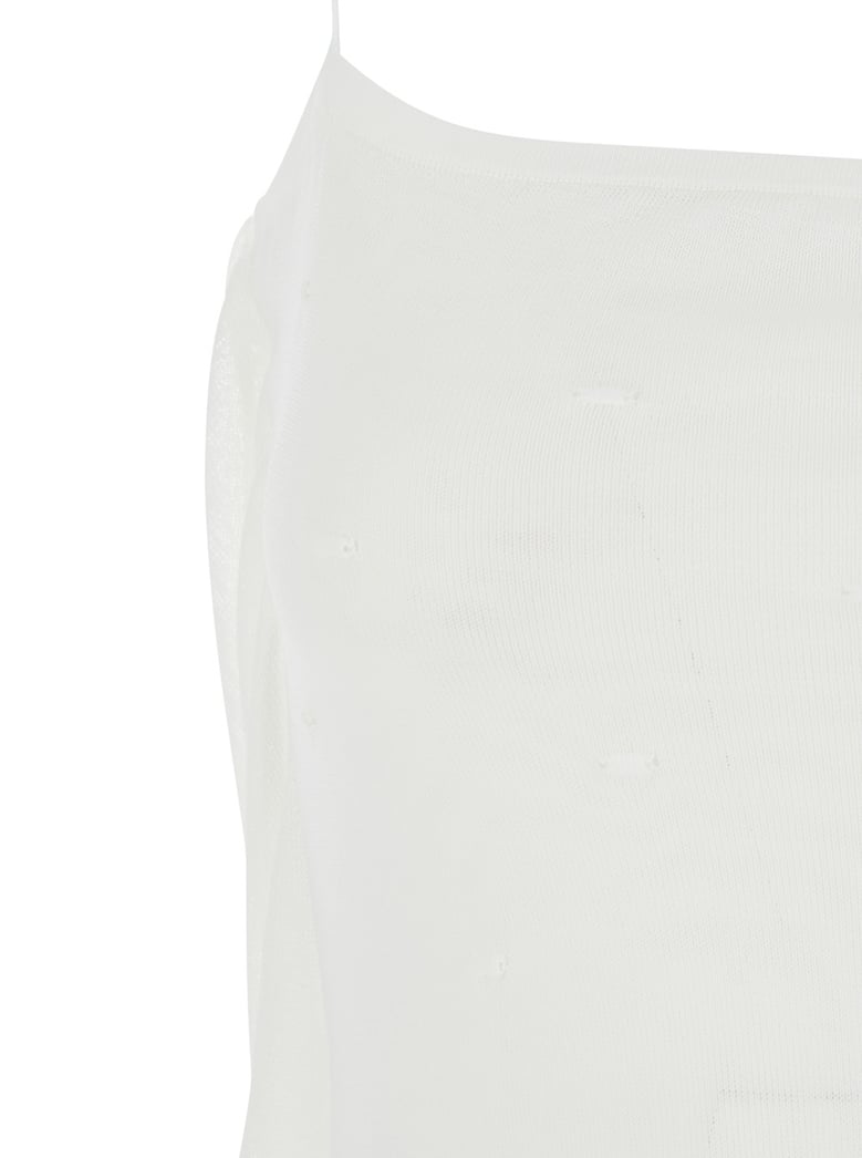 dress with straight neckline — white by Selfnex