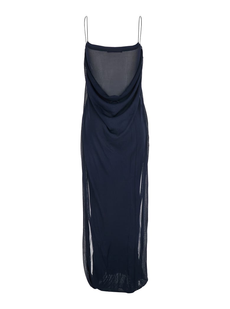 dress straight neckline blue by Selfnex