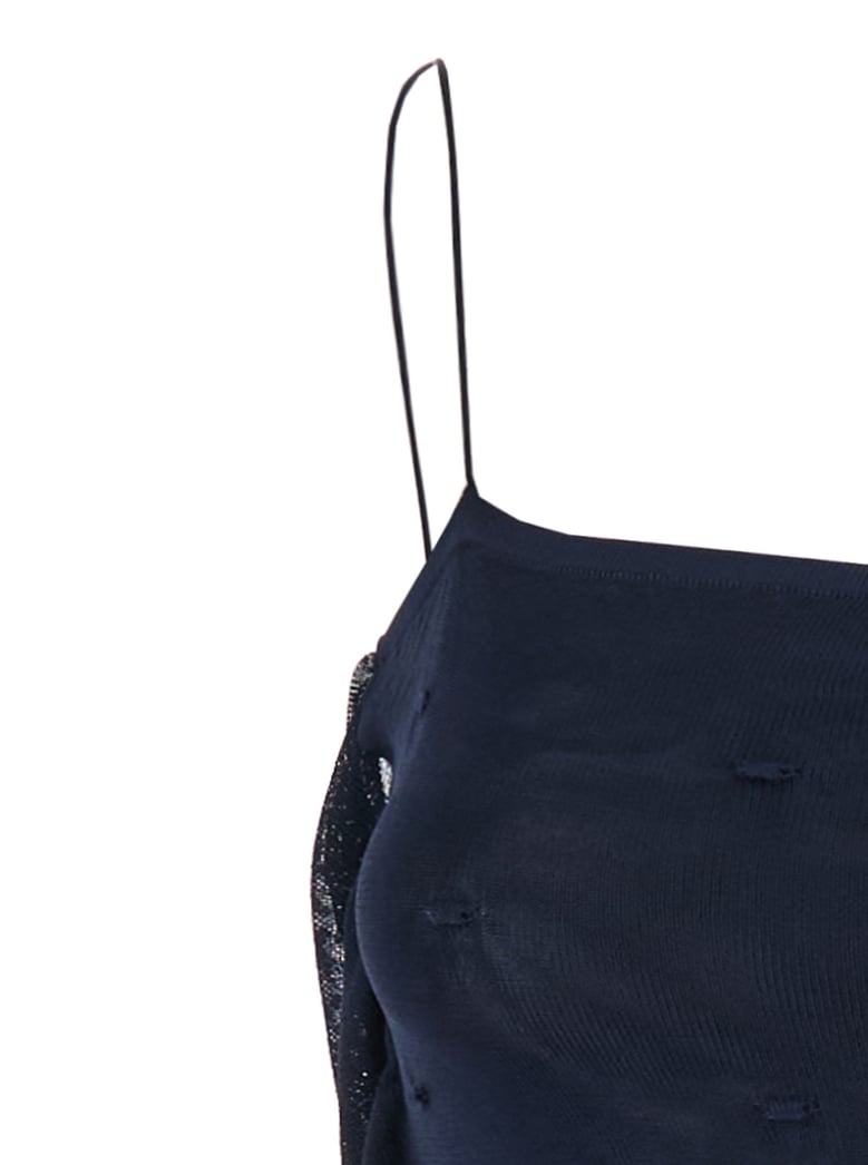 dress straight neckline blue by Selfnex